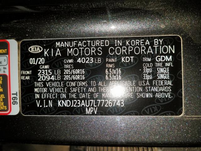 2020 KIA SOUL LX KNDJ23AU7L7726743