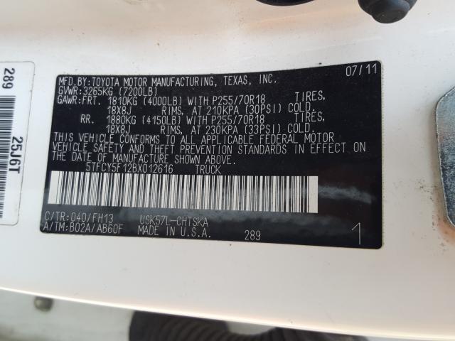 2011 TOYOTA TUNDRA DOU 5TFCY5F12BX012616