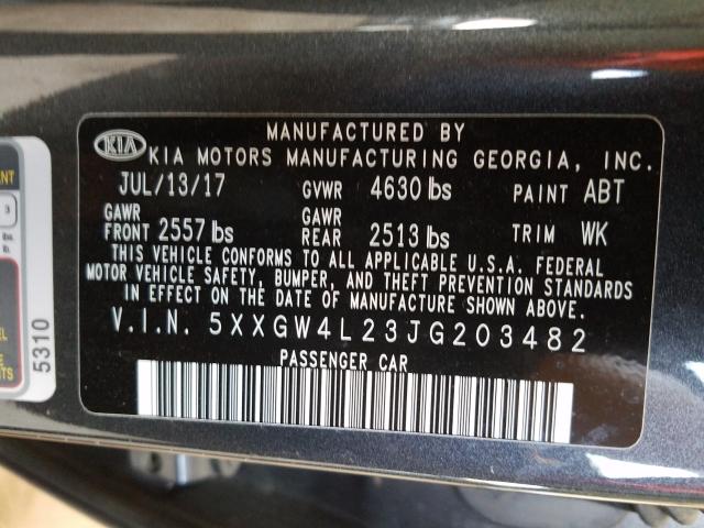 2018 KIA OPTIMA SX 5XXGW4L23JG203482