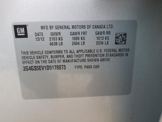 2013 BUICK REGAL PREM 2G4GS5EV1D9178873
