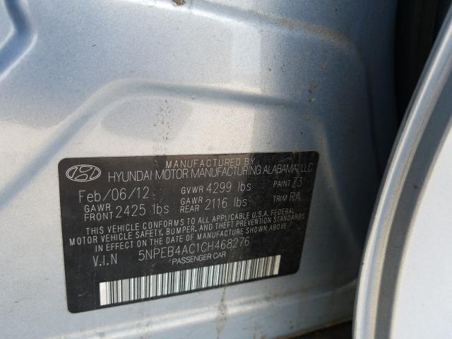 2012 HYUNDAI SONATA GLS 5NPEB4AC1CH468276