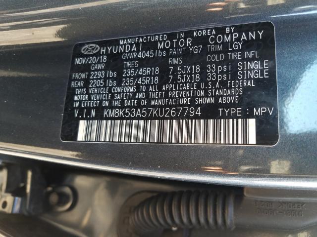 2019 HYUNDAI KONA ULTIM KM8K53A57KU267794