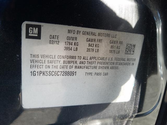 2012 CHEVROLET CRUZE ECO 1G1PK5SC6C7288091