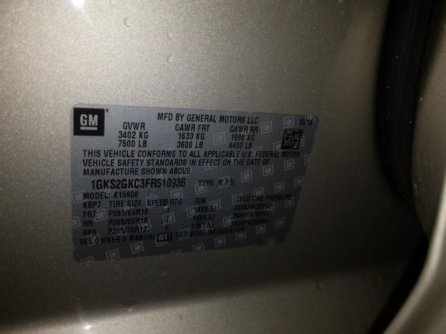 2015 GMC YUKON XL K 1GKS2GKC3FR510936