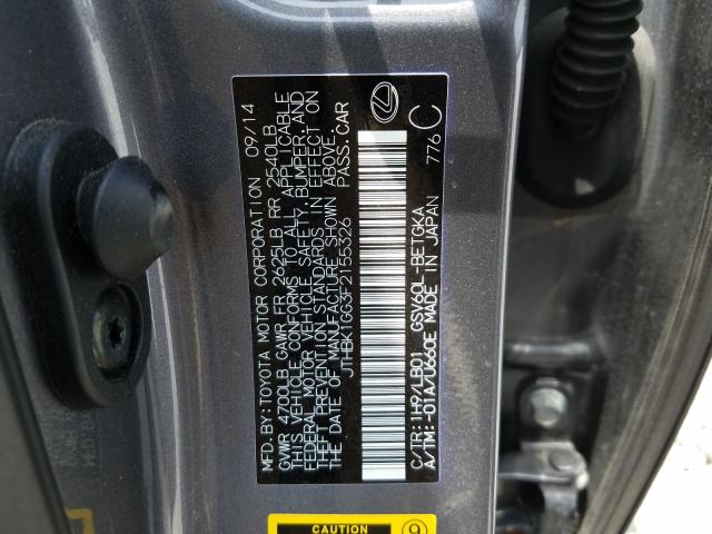 2015 LEXUS ES 350 JTHBK1GG3F2155326