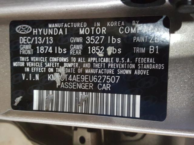 2014 HYUNDAI ACCENT GLS KMHCT4AE9EU627507