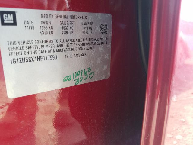 2017 CHEVROLET MALIBU PRE 1G1ZH5SX1HF177990