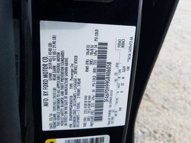 VIN 1G1RC6S53GU132241 2016 Chevrolet Volt, LT no.10