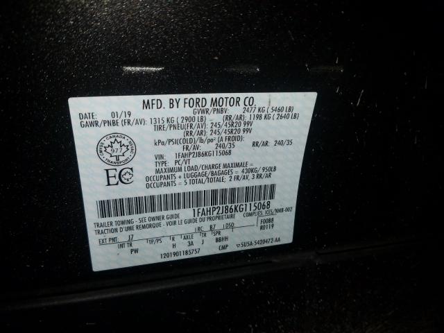 2019 FORD TAURUS LIM 1FAHP2J86KG115068