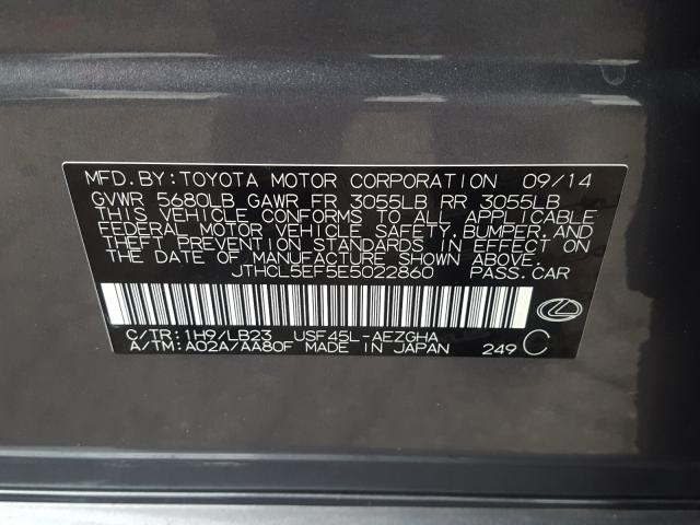 2014 LEXUS LS 460 JTHCL5EF5E5022860