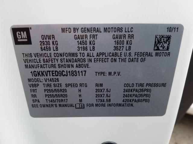 2012 GMC ACADIA DEN 1GKKVTED9CJ183117