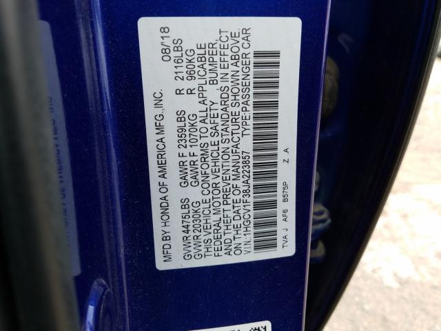 VIN 4T1BF1FK1GU573493 2016 Toyota Camry, SE no.10