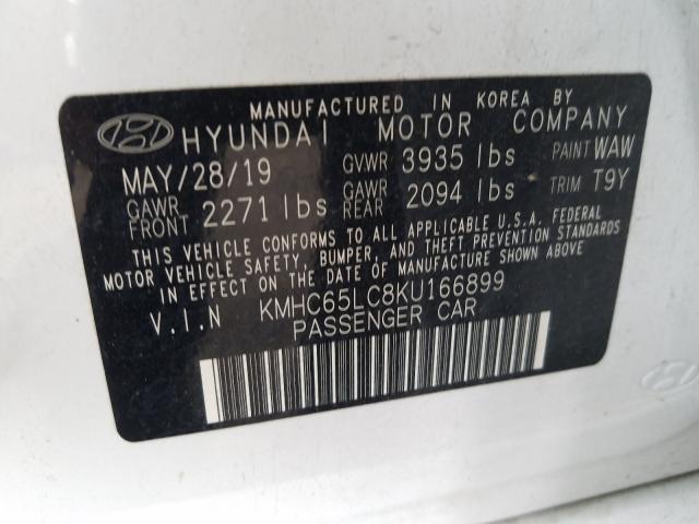 2019 HYUNDAI IONIQ BLUE KMHC65LC8KU166899