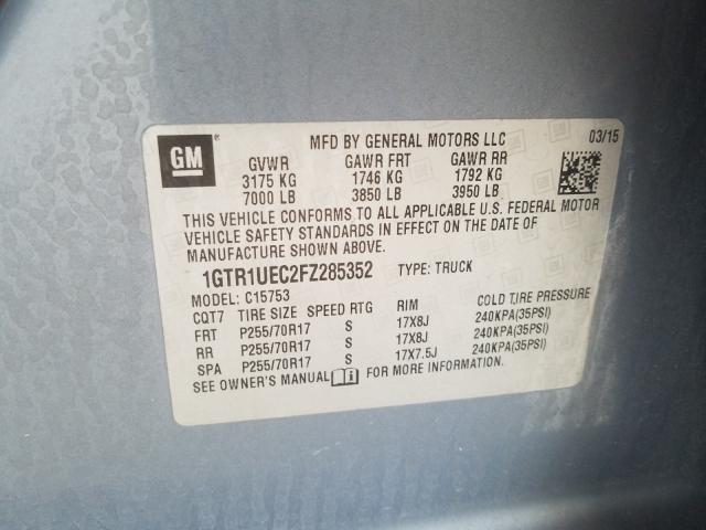 2015 GMC SIERRA C15 1GTR1UEC2FZ285352