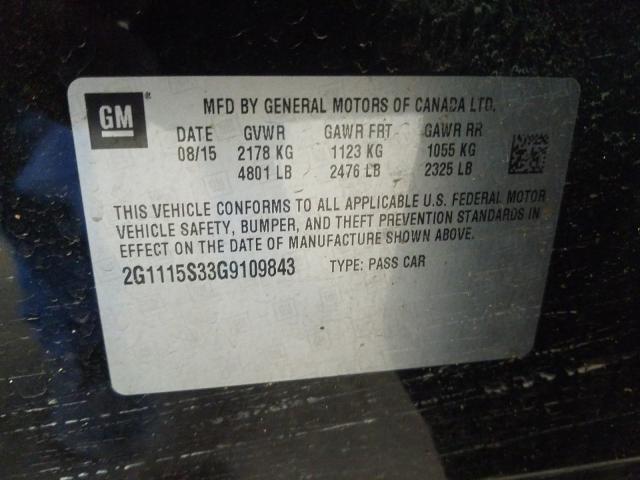2016 CHEVROLET IMPALA LT 2G1115S33G9109843