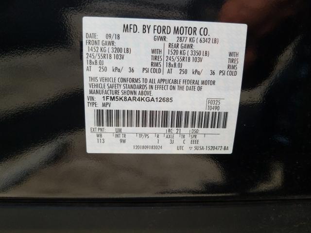 2019 FORD EXPLORER P 1FM5K8AR4KGA12685