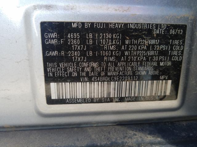 2014 SUBARU OUTBACK 3. 4S4BRDLC9E2209112