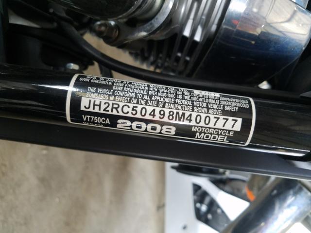 2008 HONDA VT750 CA JH2RC50498M400777
