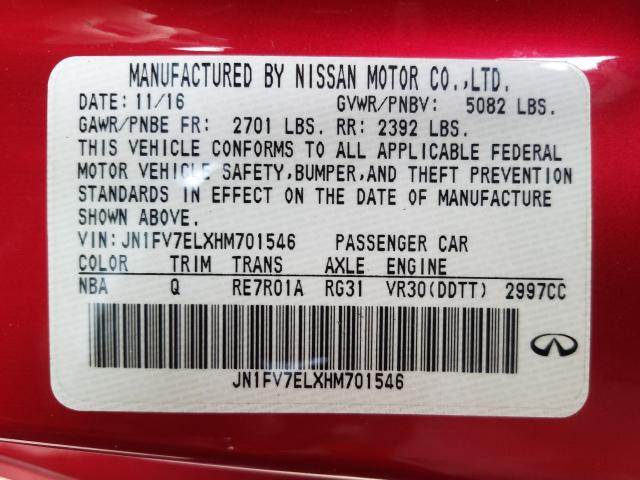 2017 INFINITI Q60 RED SP JN1FV7ELXHM701546