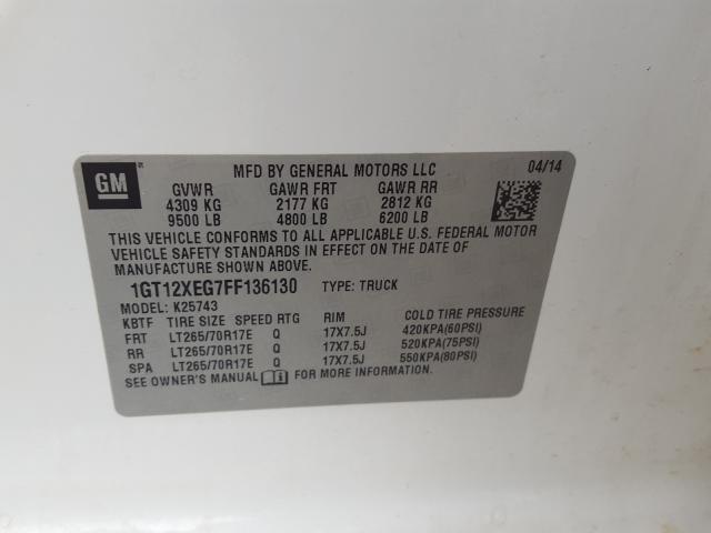 2015 GMC SIERRA K25 1GT12XEG7FF136130