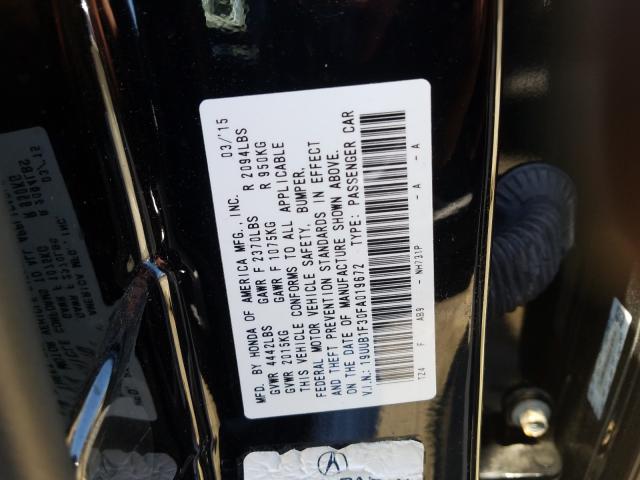 2015 ACURA TLX 19UUB1F30FA019672