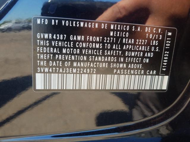 2014 VOLKSWAGEN JETTA 3VW4T7AJ3EM224972