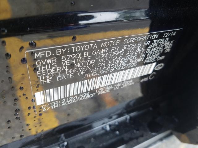 2015 LEXUS LS 460 JTHDL5EF6F5007225
