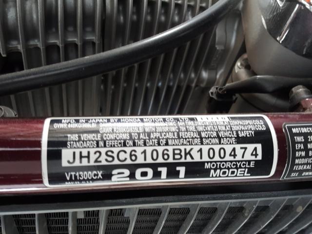 2011 HONDA VT1300 CX JH2SC6106BK100474