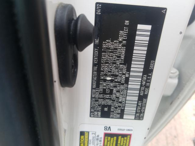 2012 TOYOTA VENZA LE 4T3ZA3BB3CU061797