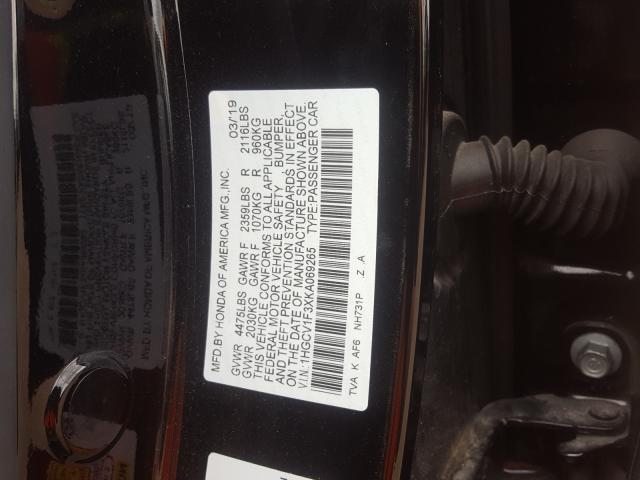 2019 HONDA ACCORD S 1HGCV1F3XKA069265