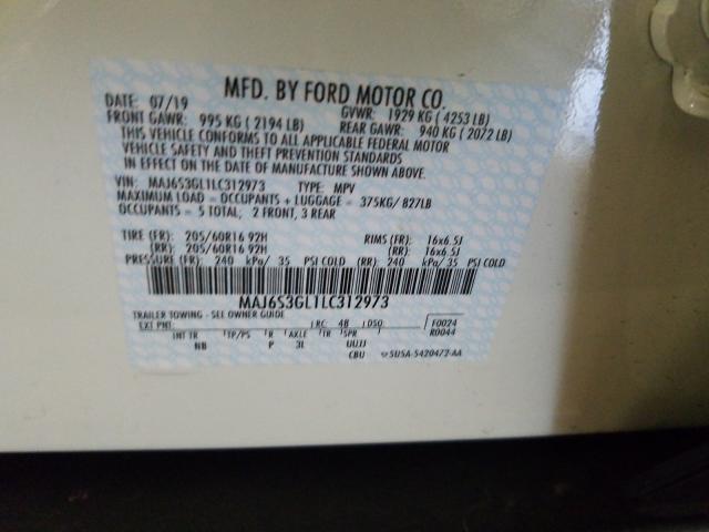 2020 FORD ECOSPORT S MAJ6S3GL1LC312973