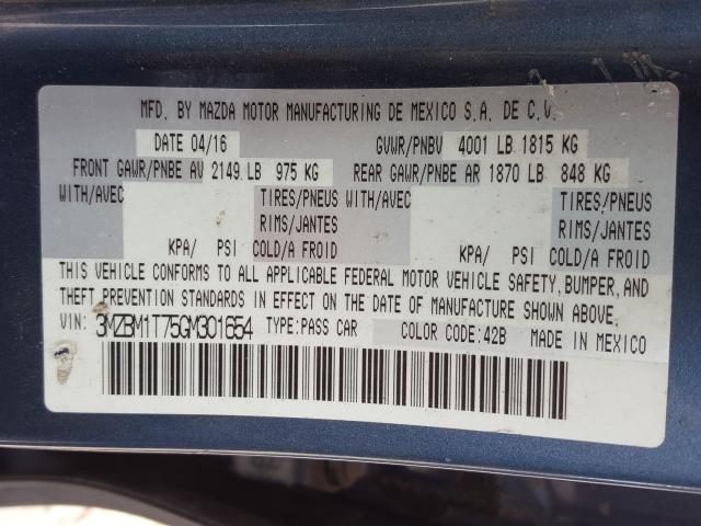 VIN 4T1BF1FK1GU247306 2016 Toyota Camry, SE no.10