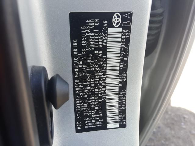 2014 TOYOTA COROLLA L - 5YFBURHEXEP148221