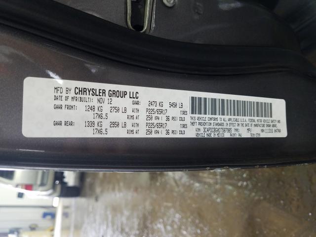 2013 DODGE JOURNEY SX 3C4PDCBG0DT587985