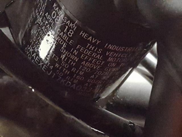 2019 KAWASAKI EX650 J JKAEXEJ17KDA03346