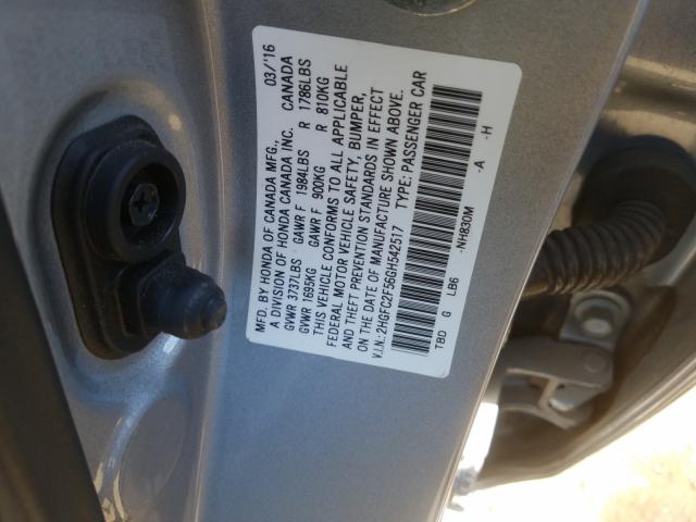 VIN 3FA6P0LU5KR204645 2019 Ford Fusion, Hybrid SE no.10