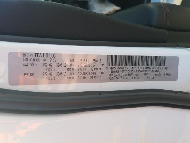 2018 DODGE DURANGO GT 1C4RDJDG2JC439483