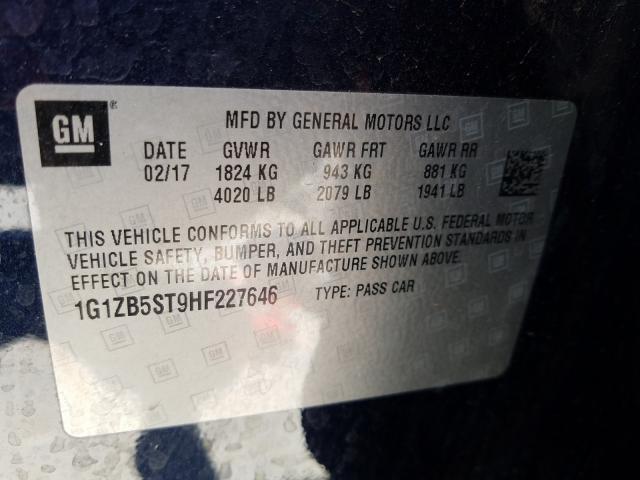 VIN 3FA6P0CD3KR254296 2019 Ford Fusion, Sel no.10