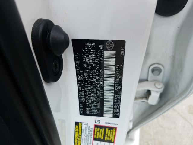 VIN 4T1G31AK4RU622288 2024 Toyota Camry, Hybrid SE no.10