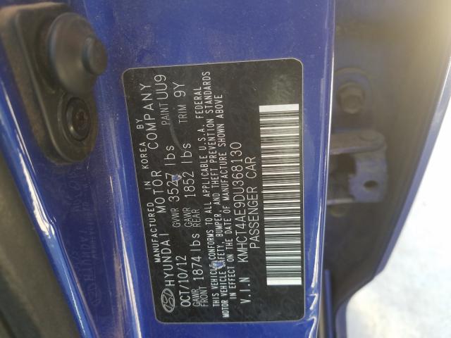 2013 HYUNDAI ACCENT GLS KMHCT4AE9DU368130