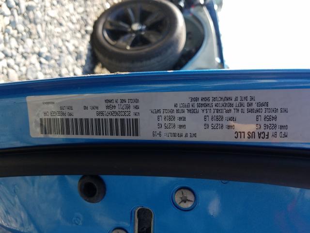 2019 DODGE CHALLENGER 2C3CDZAG2KH719609