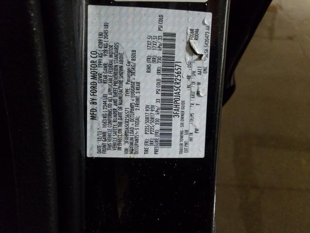 2012 FORD FUSION SEL 3FAHP0JA5CR256571