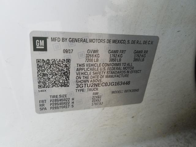 2018 GMC SIERRA K15 3GTU2NEC0JG163448