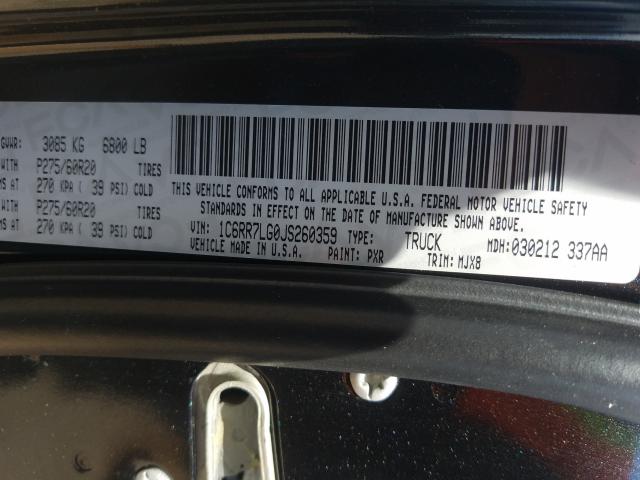 2018 RAM 1500 SLT 1C6RR7LG0JS260359