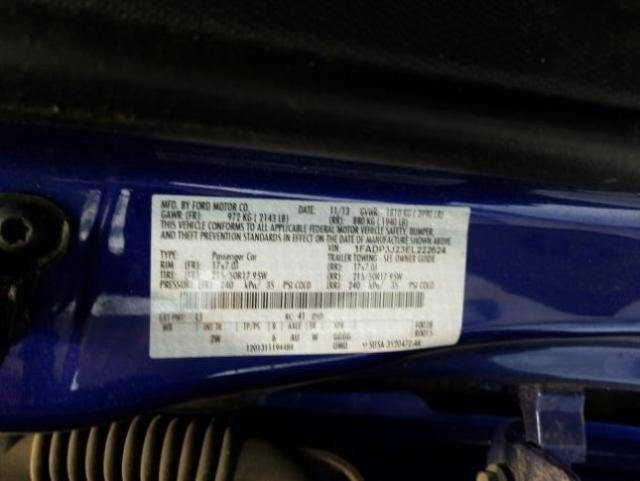 2014 FORD FOCUS TITA 1FADP3J23EL222624