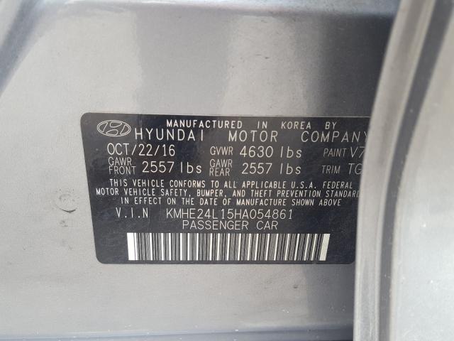 2017 HYUNDAI SONATA HYB KMHE24L15HA054861