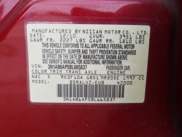 2011 NISSAN SENTRA 2.0 3N1AB6AP5BL665837