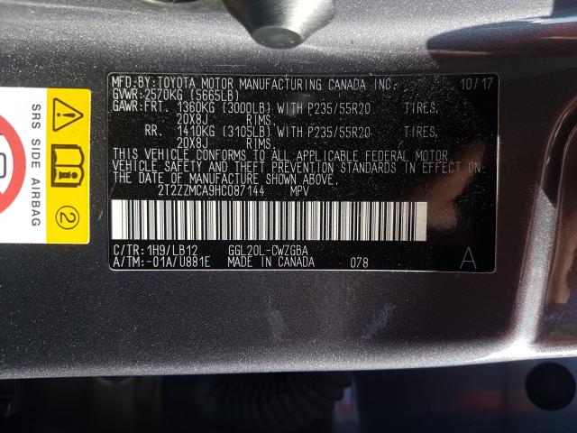 VIN 4T1R11AK2NU064255 2022 Toyota Camry, LE no.10