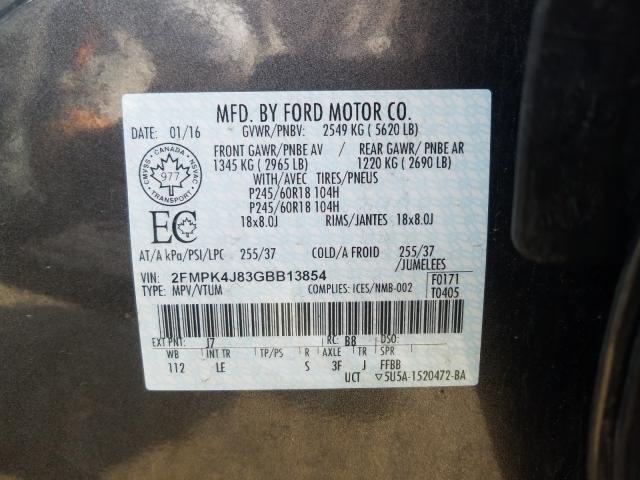 2016 FORD EDGE SEL 2FMPK4J83GBB13854