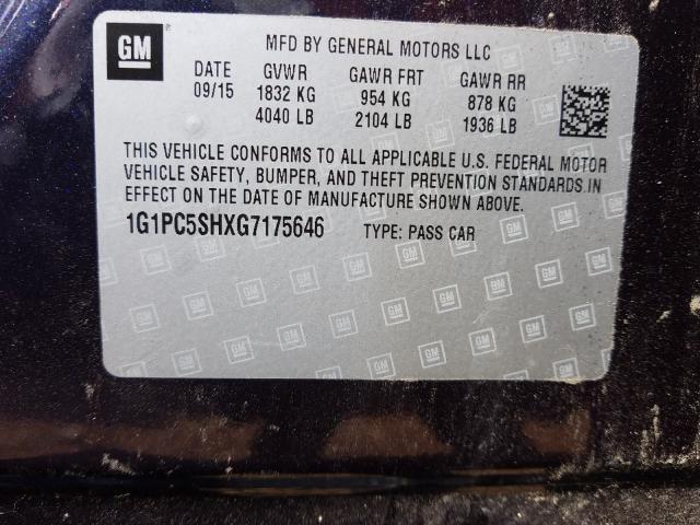 2016 CHEVROLET CRUZE LIMI - 1G1PC5SHXG7175646